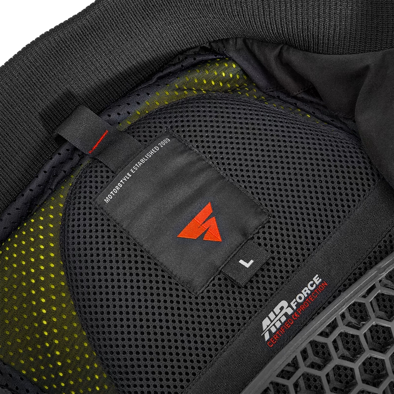 Sweat moto Shima Daybreaker noir-jaune fluo