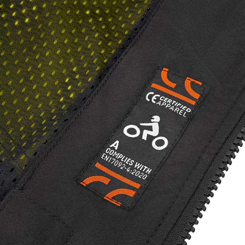 Sweat moto Shima Daybreaker noir-jaune fluo