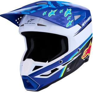 Casque de motocross enfant Alpinestars S-M3 Falcon bleu-blanc-noir