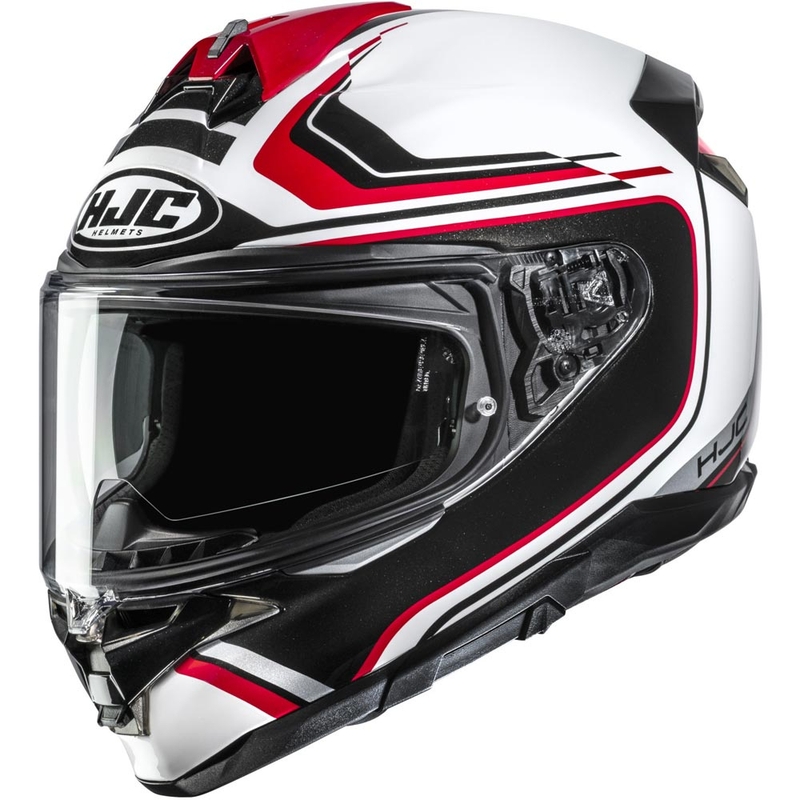 Casque intégral de moto HJC F72 Oflo MC1 blanc-noir-rouge