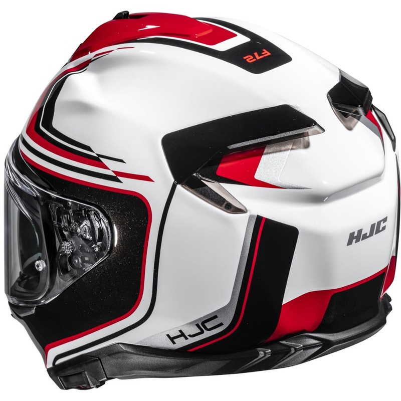 Casque intégral de moto HJC F72 Oflo MC1 blanc-noir-rouge