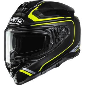 Casque intégral de moto HJC F72 Oflo MC3H noir-jaune fluo