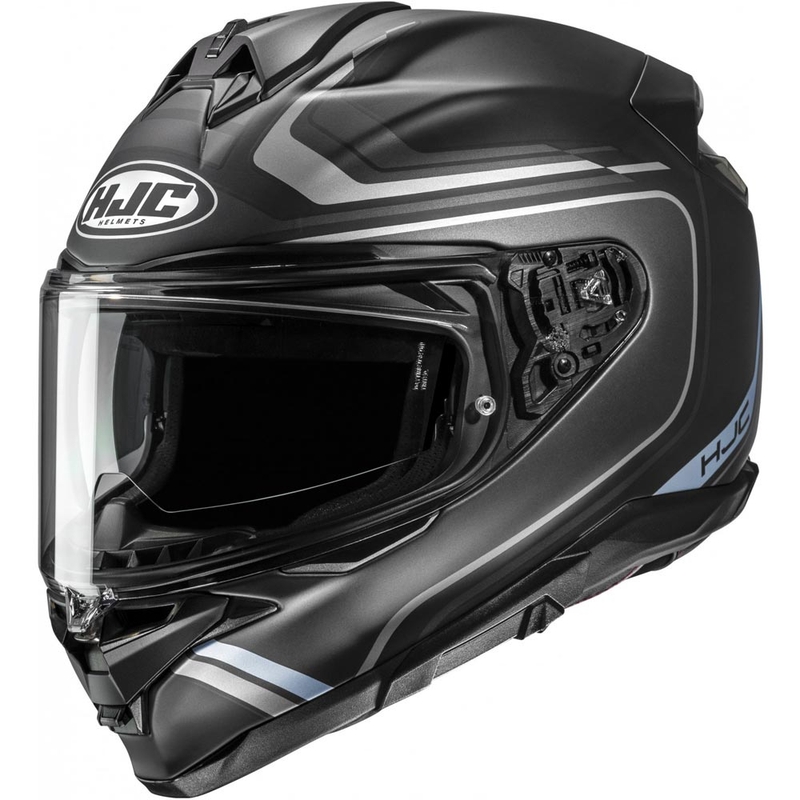 Casque intégral de moto HJC F72 Oflo MC5SF noir-gris-bleu