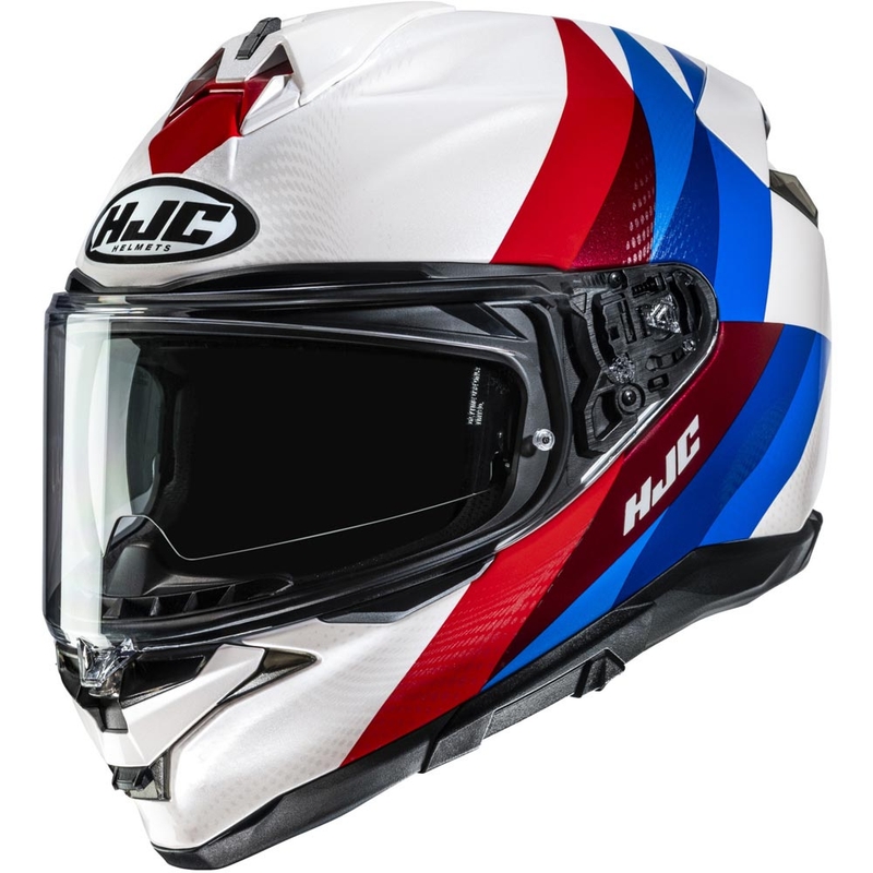 Casque intégral de moto HJC F72 Racero MC21 blanc-rouge-bleu