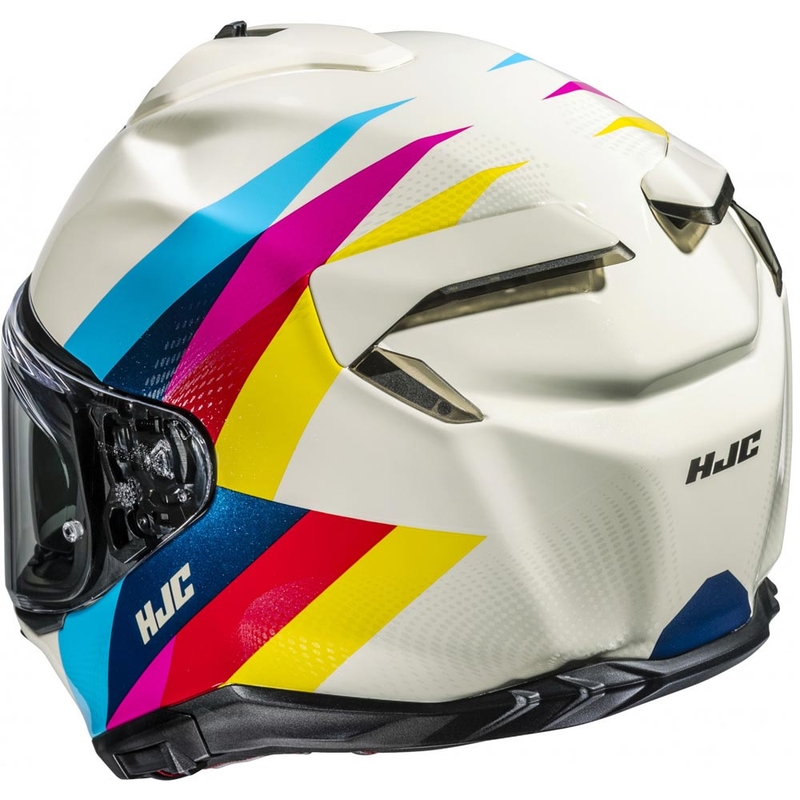 Casque intégral de moto HJC F72 Racero MC23 blanc
