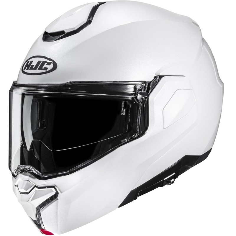 Casque de moto modulable HJC i101 Solid blanc nacré