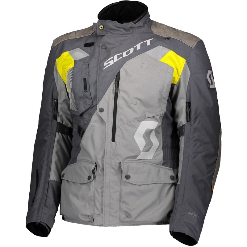Veste moto SCOTT Dualraid Dryo gris-jaune soldes
