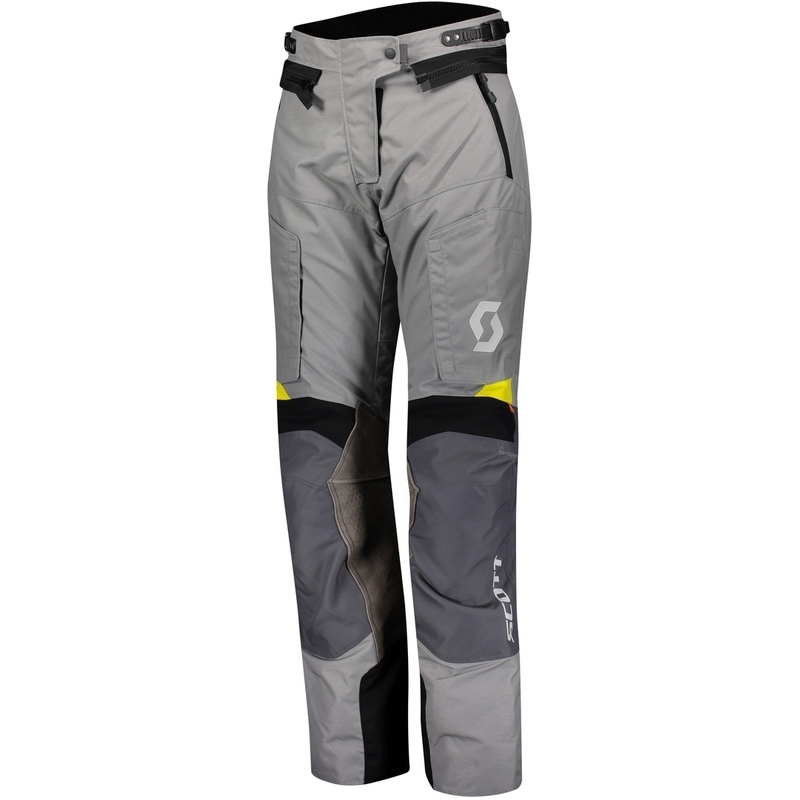 Pantalon de moto SCOTT Dualraid Dryo gris et jaune pour femme soldes
