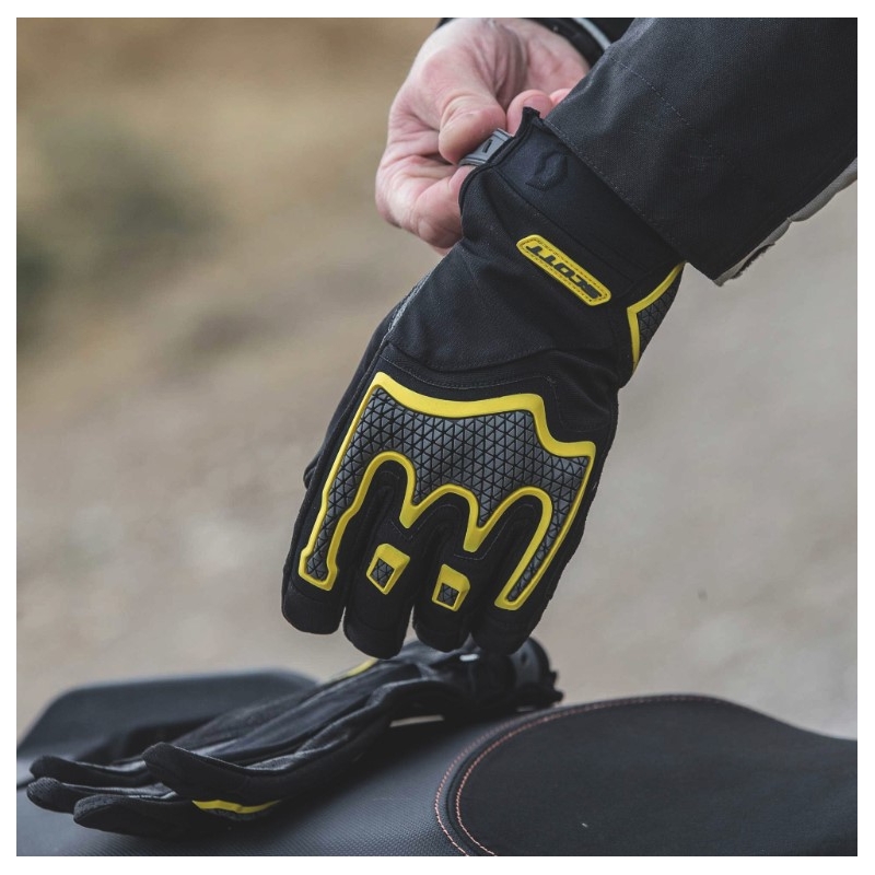 Gants moto SCOTT Dualraid noir-jaune soldes