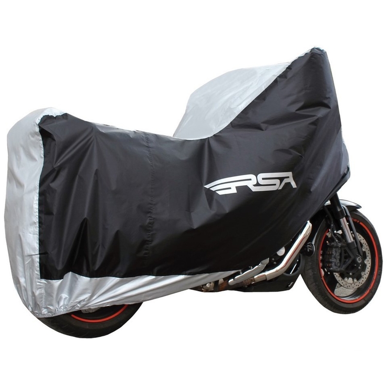 Housse de moto RSA noir et argent