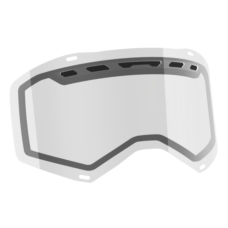 Double verre transparent pour lunettes de motocross SCOTT Prospect/Fury