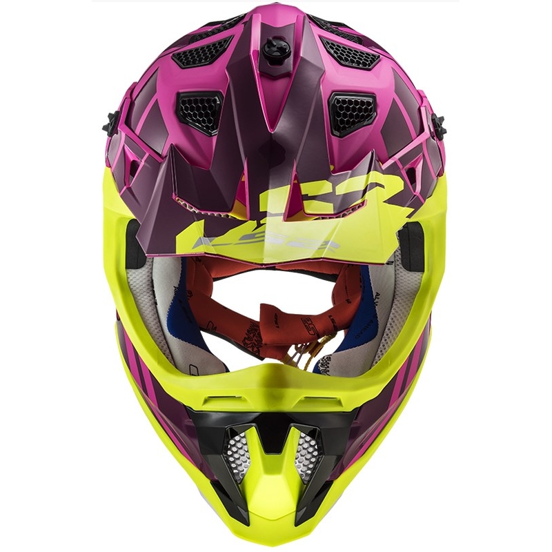 Motokrosová přilba LS2 MX470 Subverter Troop růžovo-fluo žlutá výprodej