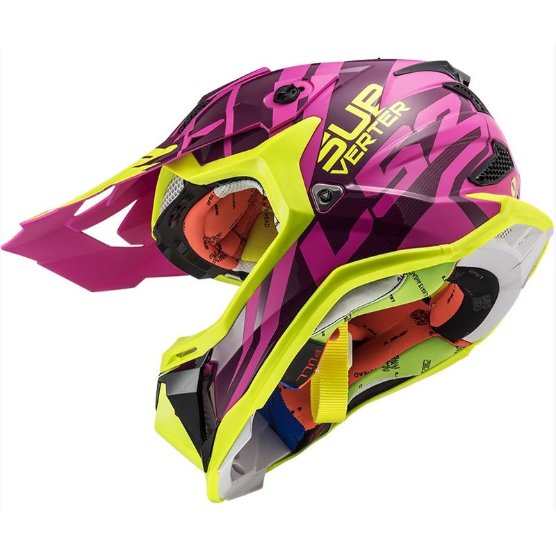 Motokrosová přilba LS2 MX470 Subverter Troop růžovo-fluo žlutá výprodej