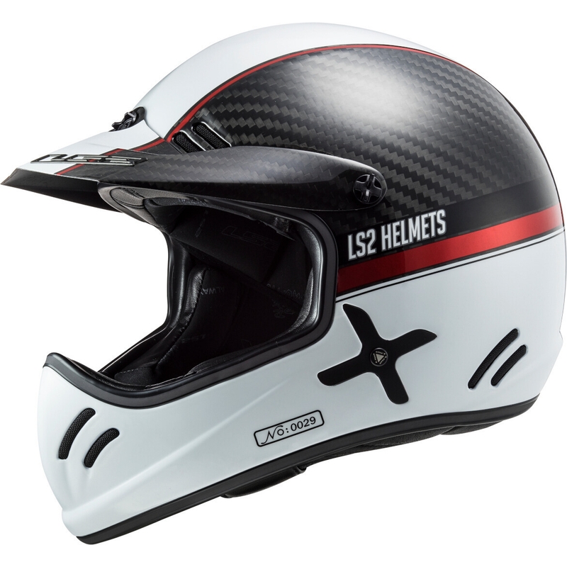 Casque de motocross LS2 MX471 Xtra Yard blanc-noir-rouge