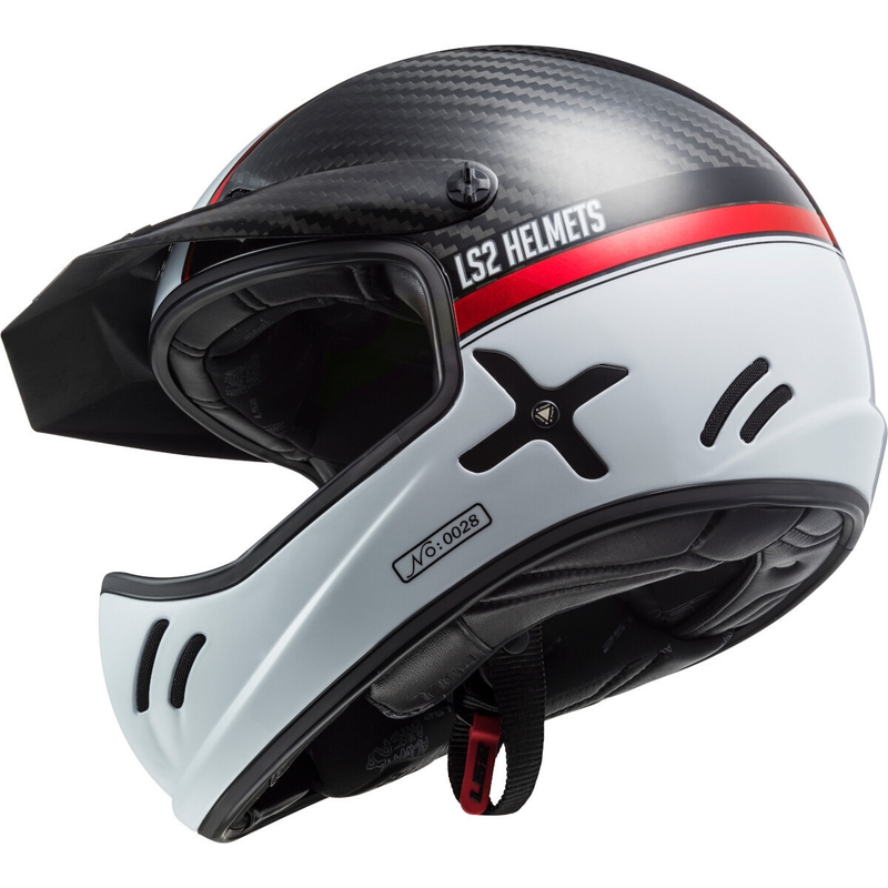 Casque de motocross LS2 MX471 Xtra Yard blanc-noir-rouge