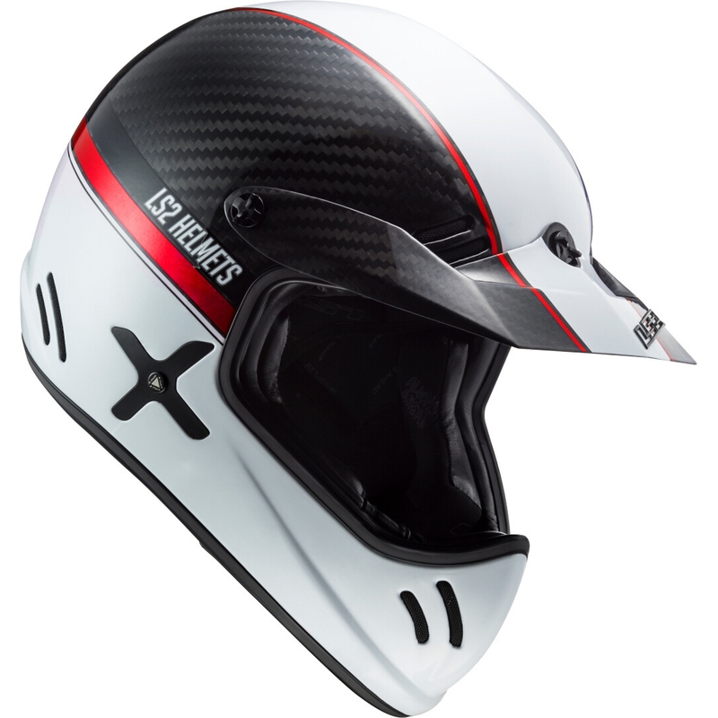 Casque de motocross LS2 MX471 Xtra Yard blanc-noir-rouge