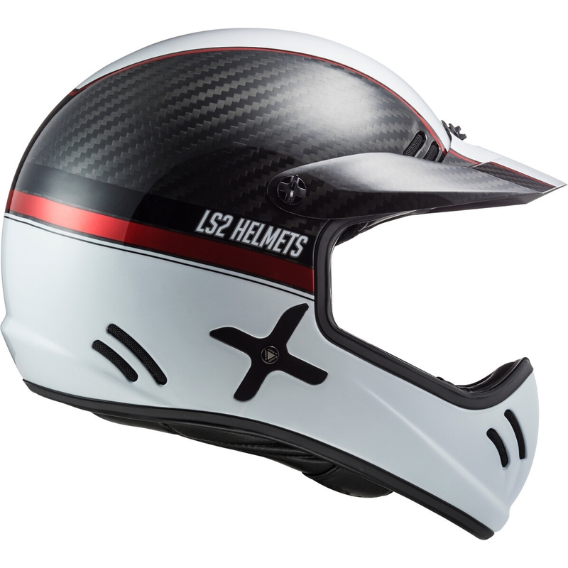 Casque de motocross LS2 MX471 Xtra Yard blanc-noir-rouge