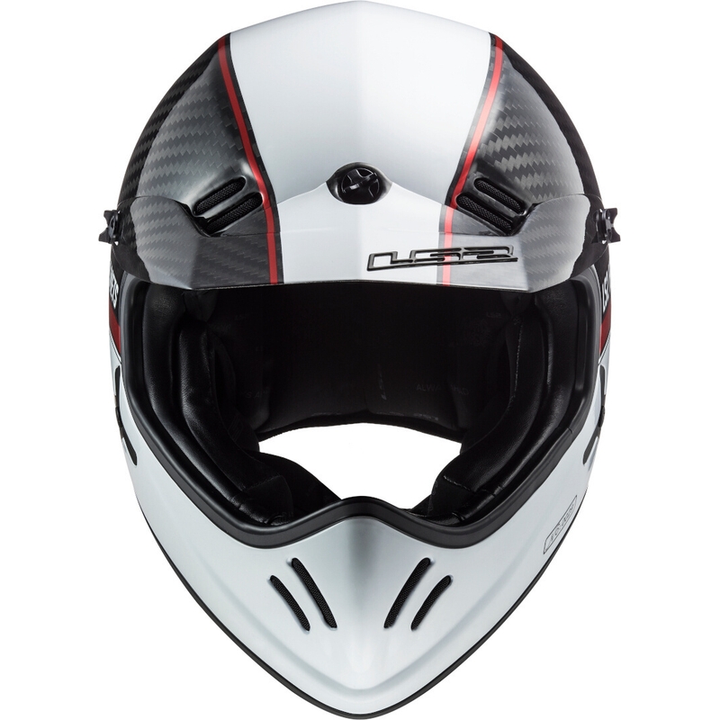 Casque de motocross LS2 MX471 Xtra Yard blanc-noir-rouge