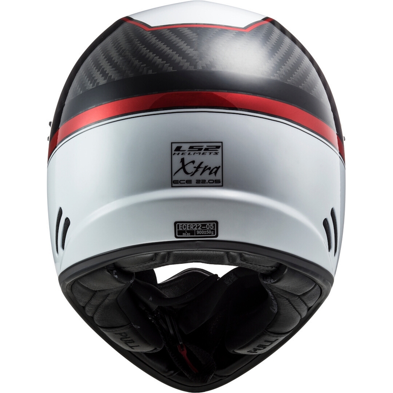 Casque de motocross LS2 MX471 Xtra Yard blanc-noir-rouge