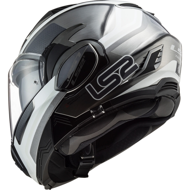 Překlápěcí přilba LS2 FF900 Valiant II Orbit Jeans černo-stříbrno-bílá