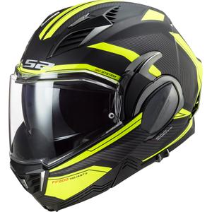 Casque moto pliable LS2 FF900 Valiant II Revo noir-jaune fluo
