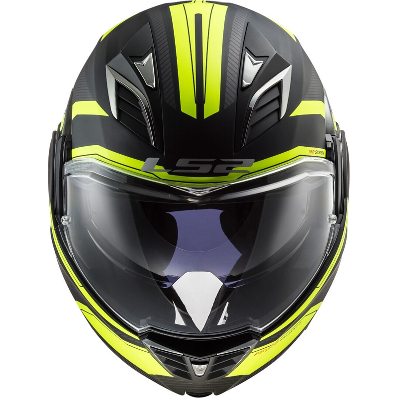 Casque moto pliable LS2 FF900 Valiant II Revo noir-jaune fluo