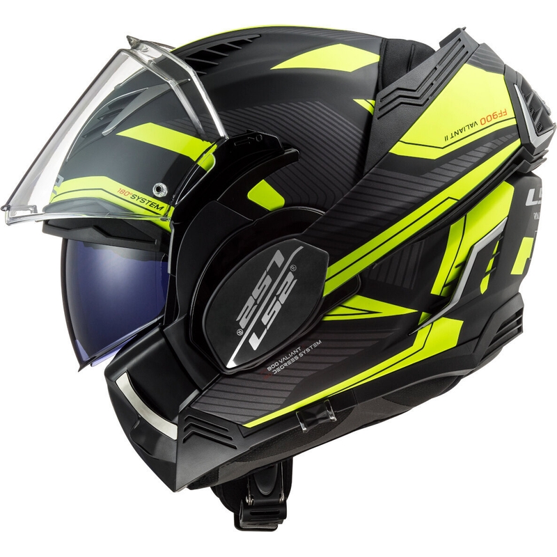 Casque moto pliable LS2 FF900 Valiant II Revo noir-jaune fluo