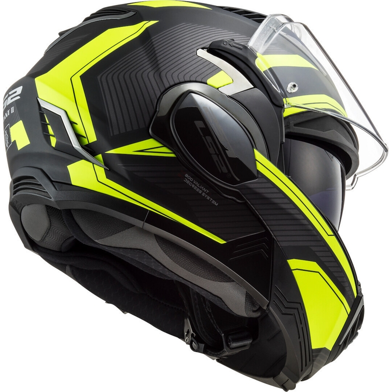 Casque moto pliable LS2 FF900 Valiant II Revo noir-jaune fluo