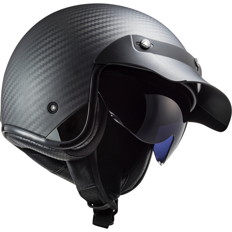 Casque moto ouvert LS2 OF601 Bob C Carbon