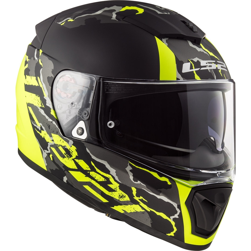 Integrální přilba na motorku LS2 FF390 Breaker Feline černo-fluo žlutá výprodej