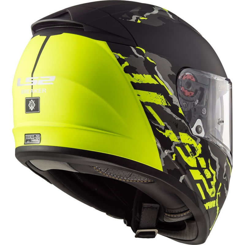 Integrální přilba na motorku LS2 FF390 Breaker Feline černo-fluo žlutá výprodej