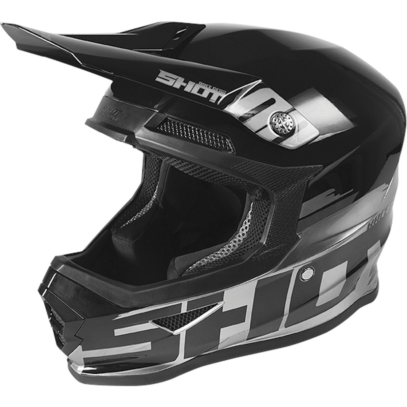 Casque motocross Shot Furious Brush noir-argenté