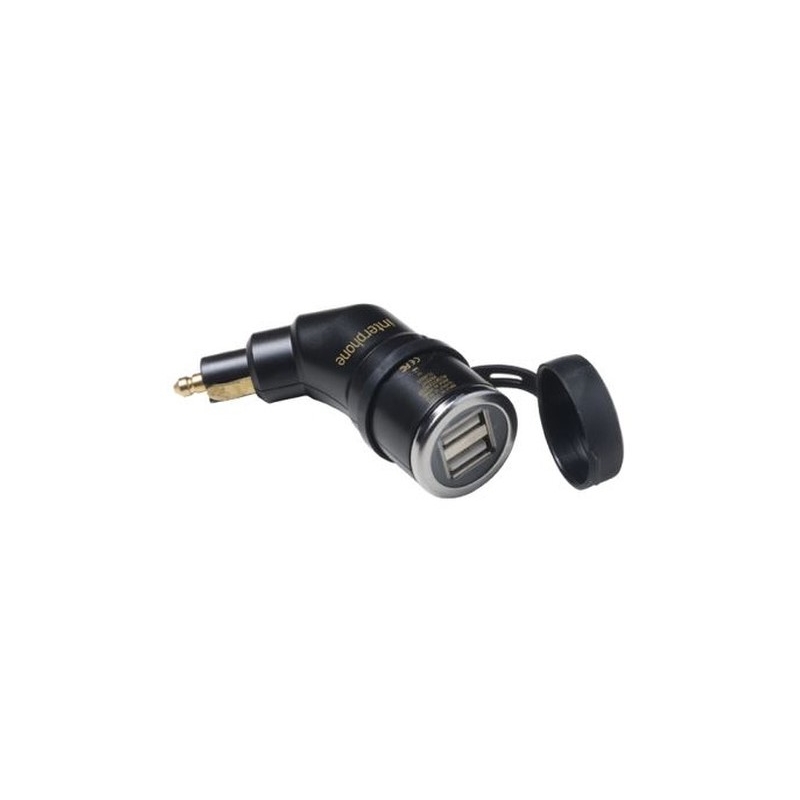 Adaptateur DIN Interphone avec 2x sortie USB pour motos, 2A