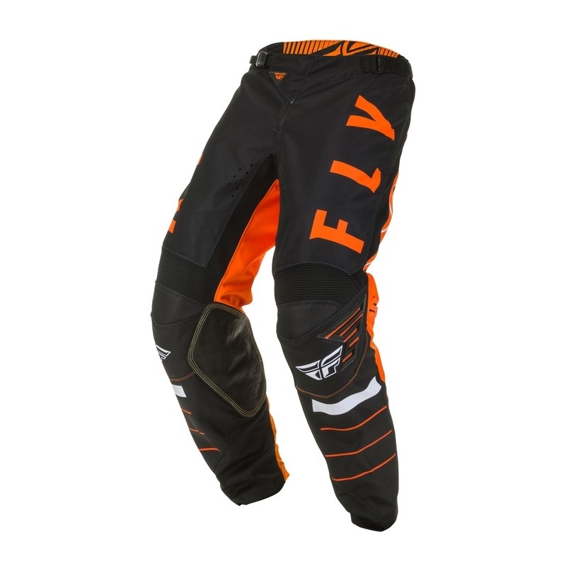 Motokrosové kalhoty FLY Racing Kinetic K120 oranžovo-černo-bílé