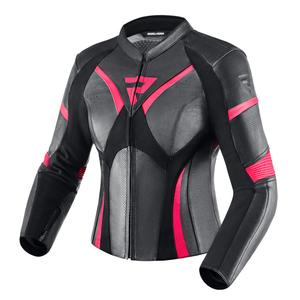 Veste de moto Rebelhorn Rebel noir et rose pour femme