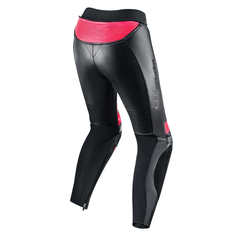 Pantalon de moto Rebelhorn Rebel noir et rose pour femmes