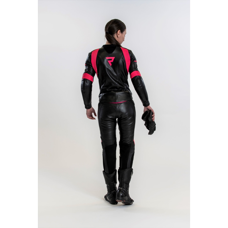 Pantalon de moto Rebelhorn Rebel noir et rose pour femmes