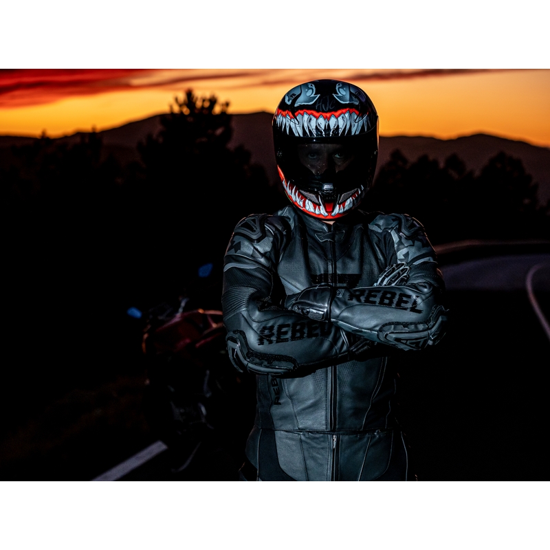 Veste de moto Rebelhorn Rebel en solde noire soldes
