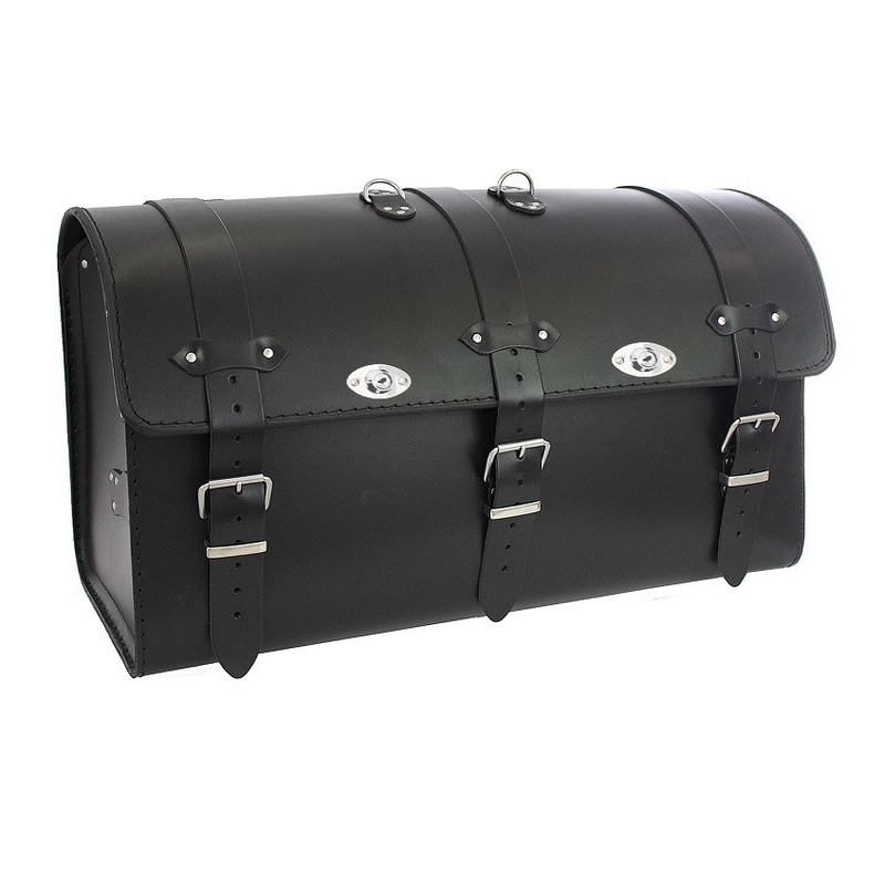 Mallette moto en cuir Chopper RSA-8A - 2 serrures