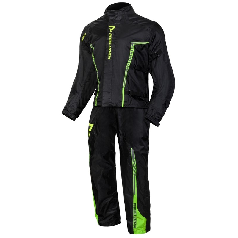Veste de moto Rebelhorn Patrol Black-Fluo Yellow