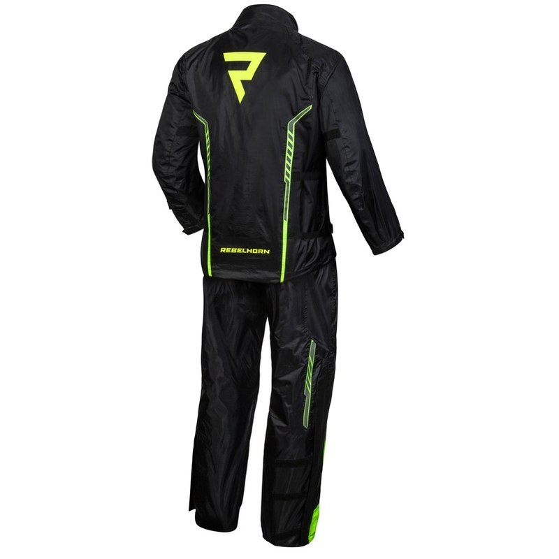 Veste de moto Rebelhorn Patrol Black-Fluo Yellow