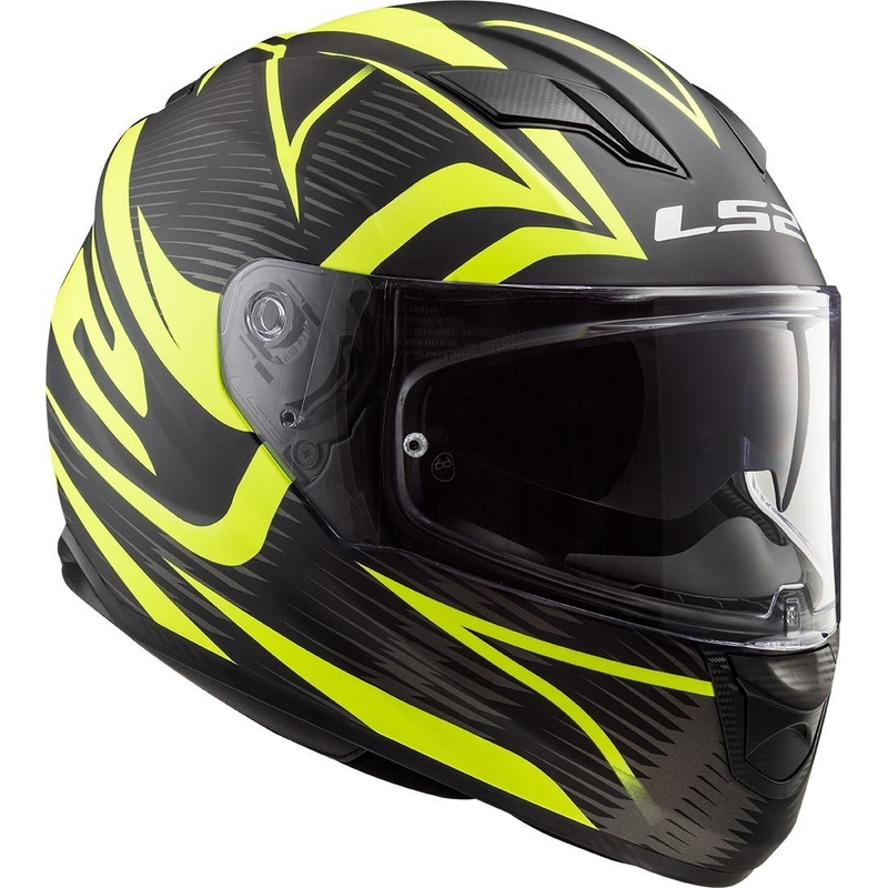 Casque moto intégral LS2 FF320 Stream Evo Jink noir-jaune fluo