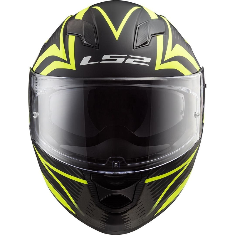 Casque moto intégral LS2 FF320 Stream Evo Jink noir-jaune fluo