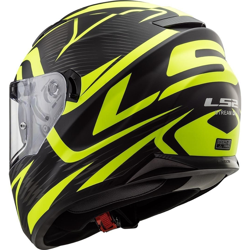 Casque moto intégral LS2 FF320 Stream Evo Jink noir-jaune fluo