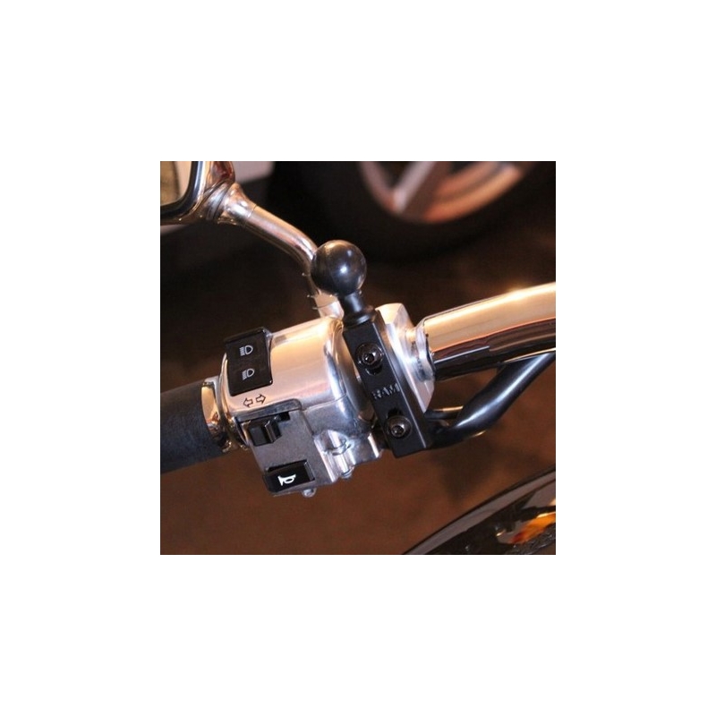 RAM Mounts with 1" pin for motorcycle brake/clutch lever sleeve