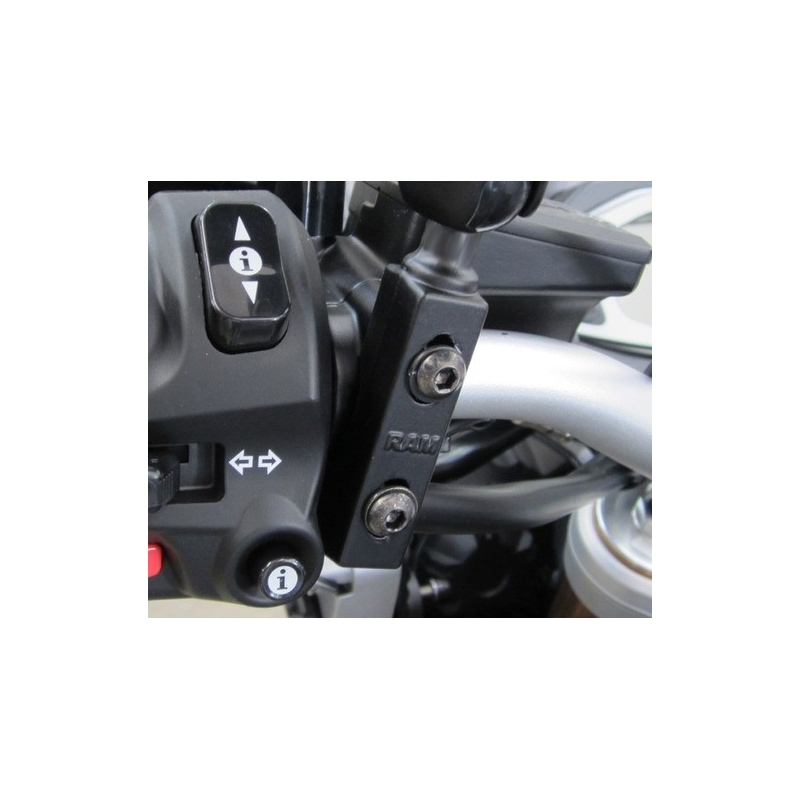 RAM Mounts with 1" pin for motorcycle brake/clutch lever sleeve