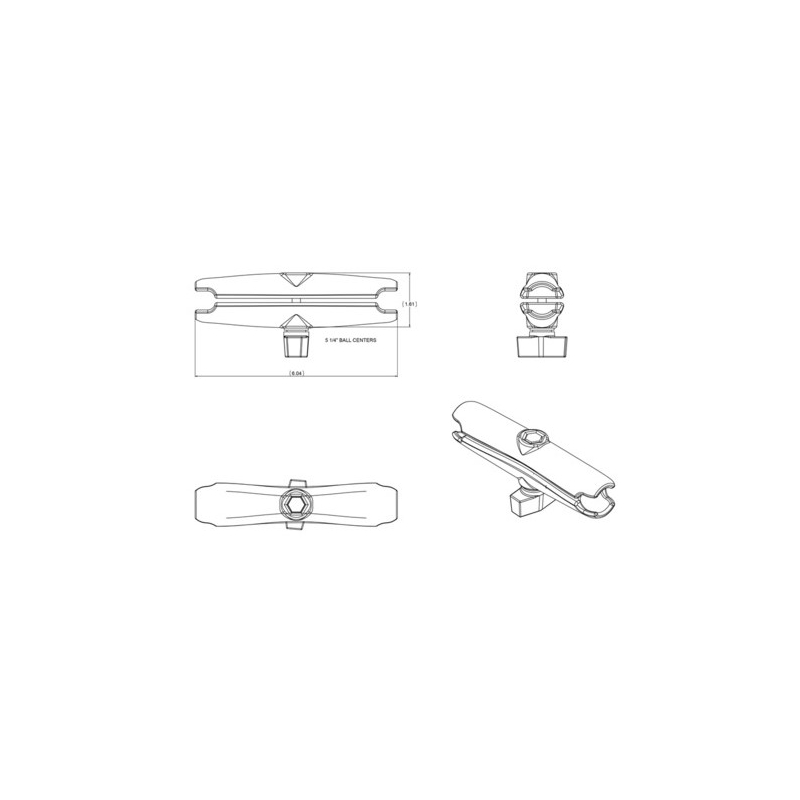 RAM Mounts for 1" ball studs - 152 mm