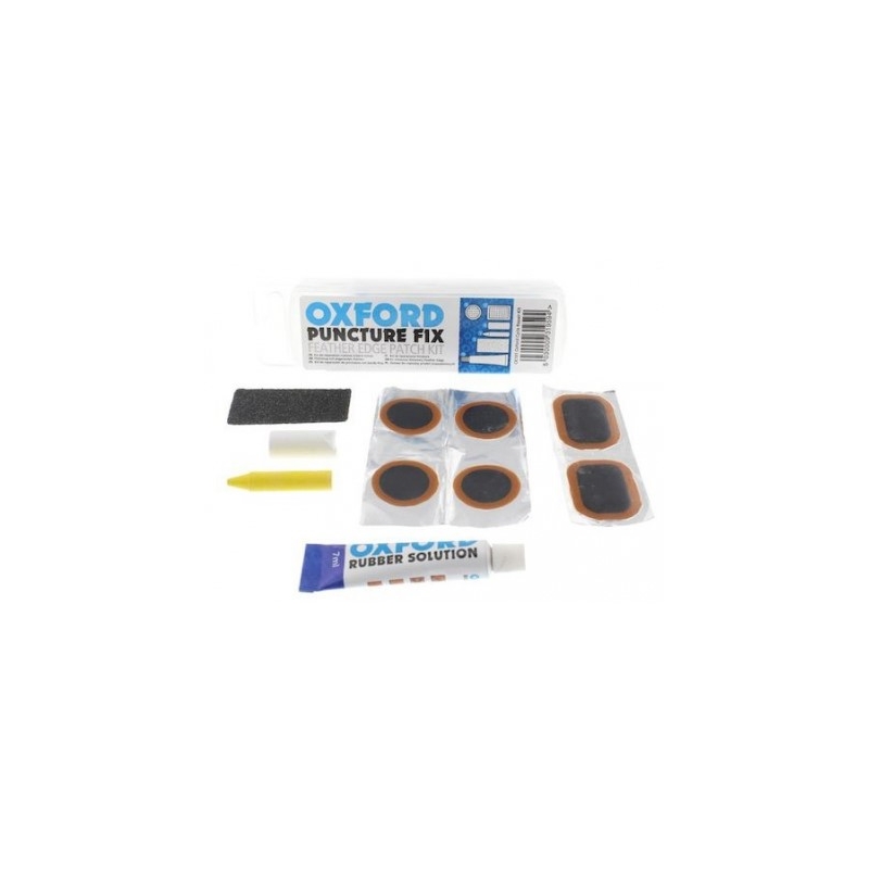 Kit de réparation Oxford en 10 parties pour les pneus de vélos, cyclomoteurs et petites motos