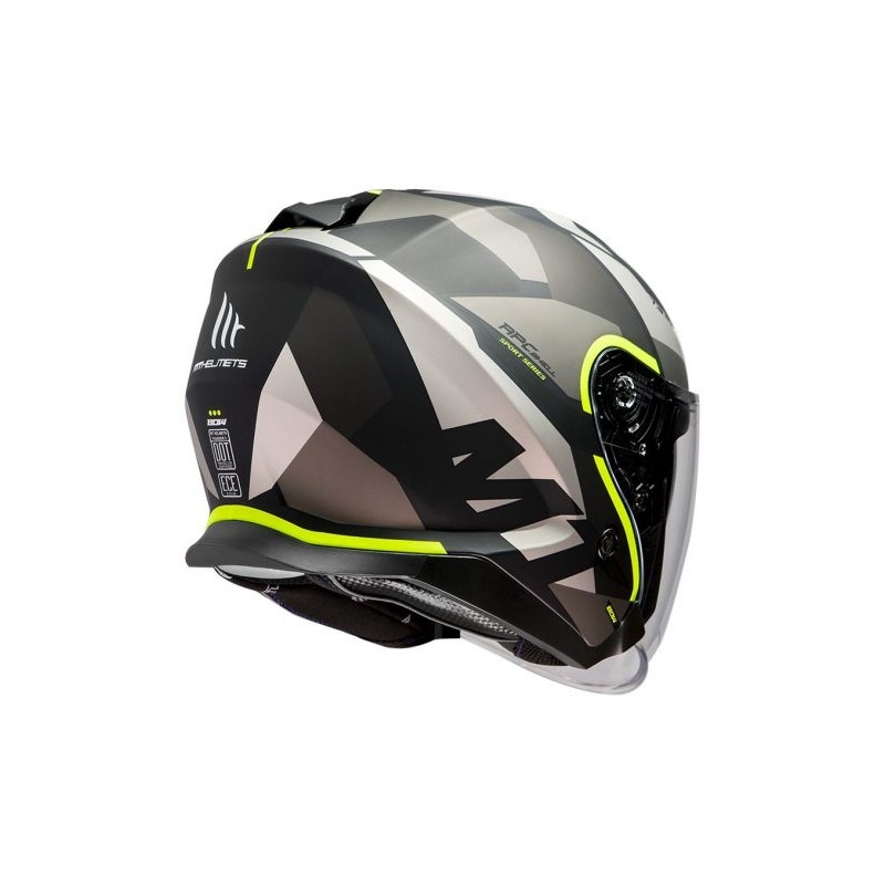 Otevřená přilba na motorku MT Thunder 3 SV Bow černo-šedo-fluo žlutá výprodej