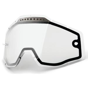 Double plexi transparent pour lunettes de motocross 100% Racecraft/Accuri/Strata